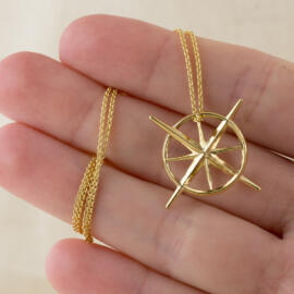 yellow gold north star on hand