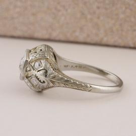 Antique Diamond Ring with Filigree Accents - 3