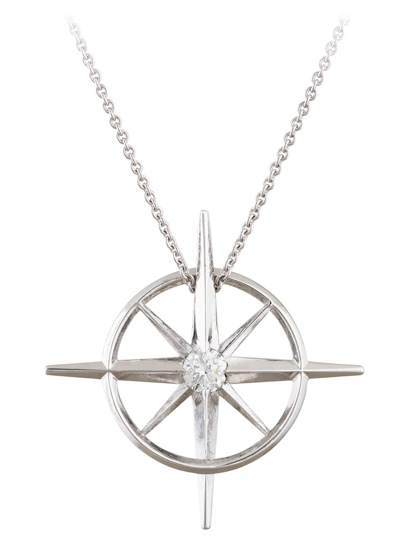 True North - Diamond North Star Necklace