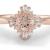 Art Deco Inspired Morganite Ring with Baguette Halo