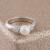 Custom Pearl and Diamond Ring