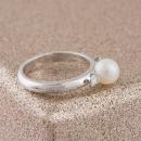 Custom Pearl and Diamond Ring - 3