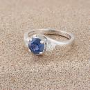 Sapphire and Diamond Engagement Ring