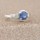 Sapphire and Diamond Engagement Ring