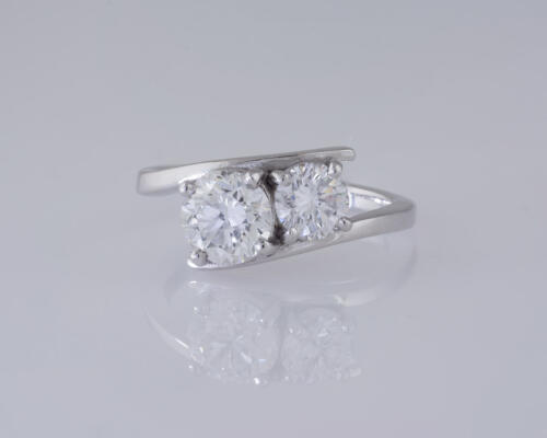 Diamond Bypass Engagement Ring