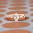 Oval Diamond Engagement Ring in Rose Gold