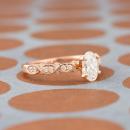 Oval Diamond Engagement Ring in Rose Gold