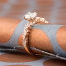 Oval Diamond Engagement Ring in Rose Gold