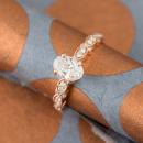 Oval Diamond Engagement Ring in Rose Gold