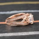 Orbit Crossover Oval Diamond Engagement Ring