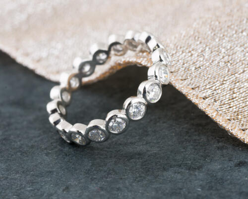 Diamond Bezel Eternity Wedding Band