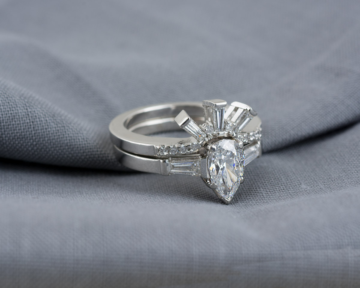 Estate 2.16 Carat Pear-Cut Diamond Engagement Ring - GIA F SI1