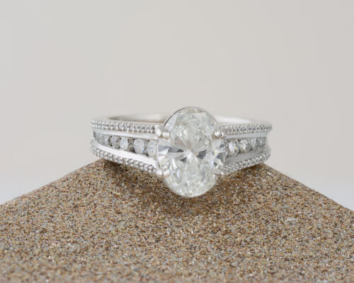 Custom Oval Brilliant Diamond Engagement Ring