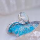 Custom Opal Bezel Ring with Diamond Accents2