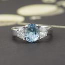Custom Aquamarine Ring with Diamond Accents