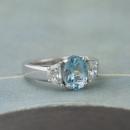 Custom Aquamarine Ring with Diamond Accents1