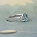 Custom Aquamarine Ring with Diamond Accents2