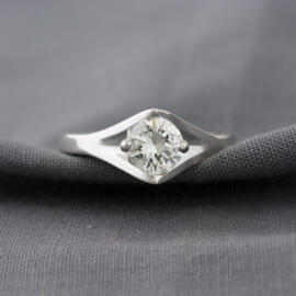 Custom Diamond Solitaire Engagement Ring