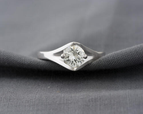 Custom Diamond Solitaire Engagement Ring