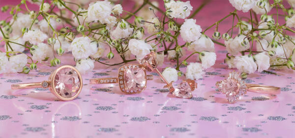 Morganite Valentines Day jewelry gifts