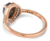 Salt and pepper pear diamond rose gold engagement ring - back