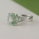 Custom Platinum Prasiolite Solitaire angle