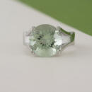 Custom Platinum Prasiolite Solitaire front