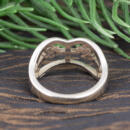 Custom horse white gold band back side of ring