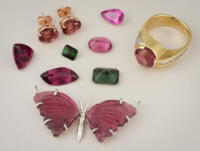 Tourmaline jewelry and loose gems
