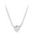 Floating Diamond Collection : Modern White Gold Necklace with Round Brilliant Diamond front view