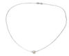 Floating Diamond Collection : Modern White Gold Necklace with Round Brilliant Diamond full necklace