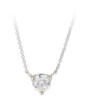 Simple Diamond Necklace in White Gold front view