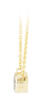 Yellow Gold Bezel Necklace with Round Brilliant Diamond front