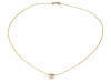 Yellow Gold Bezel Necklace with Round Brilliant Diamond front