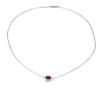 Pink Spinel in Minimalist Sterling Silver Necklace full necklace