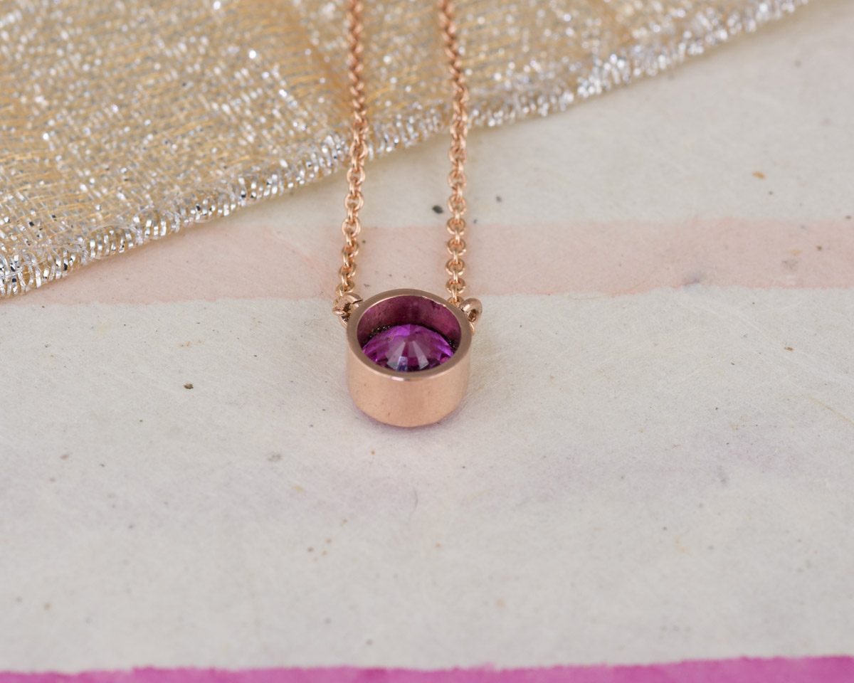 Pink Sapphire Chandelier Necklace