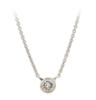 White Gold Necklace with Round Brilliant Diamond front view