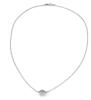 Round Brilliant Diamond in White Gold Necklace full necklace