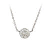 Round Brilliant Diamond in White Gold Necklace front view