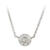 Round Brilliant Diamond in White Gold Necklace front view