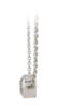 Round Brilliant Diamond in White Gold Necklace side view