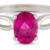 California Tourmaline : Solitaire Split Shank Ring front view