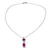 California Tourmaline : Three Stone Drop Pendant full necklace