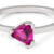 California Tourmaline : Simple Trillion Solitaire Ring front view