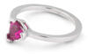 California Tourmaline : Simple Trillion Solitaire Ring side view