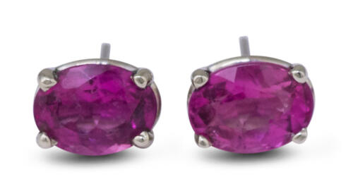 California Tourmaline : Simple Stud Earrings