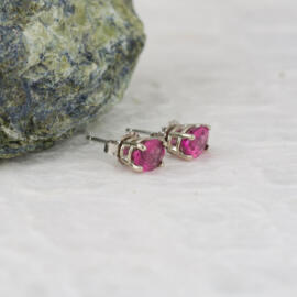 California Tourmaline : Simple Stud Earrings side view fancy