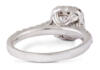 Low Profile Cushion Halo Diamond Engagement Ring back view