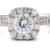 Low Profile Cushion Halo Diamond Engagement Ring top view