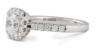 Low Profile Cushion Halo Diamond Engagement Ring side view